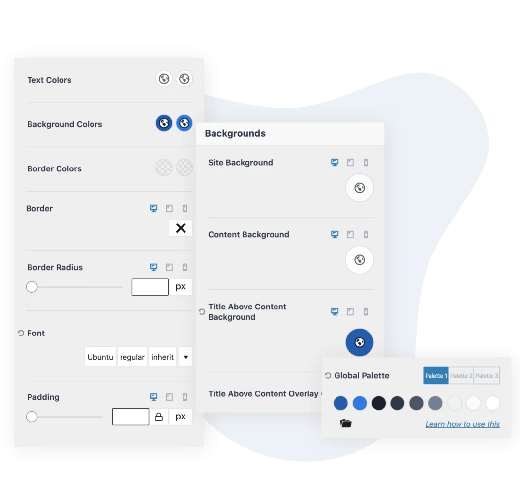 Customize, Blocks, and Responsive Design with Kadence color settings