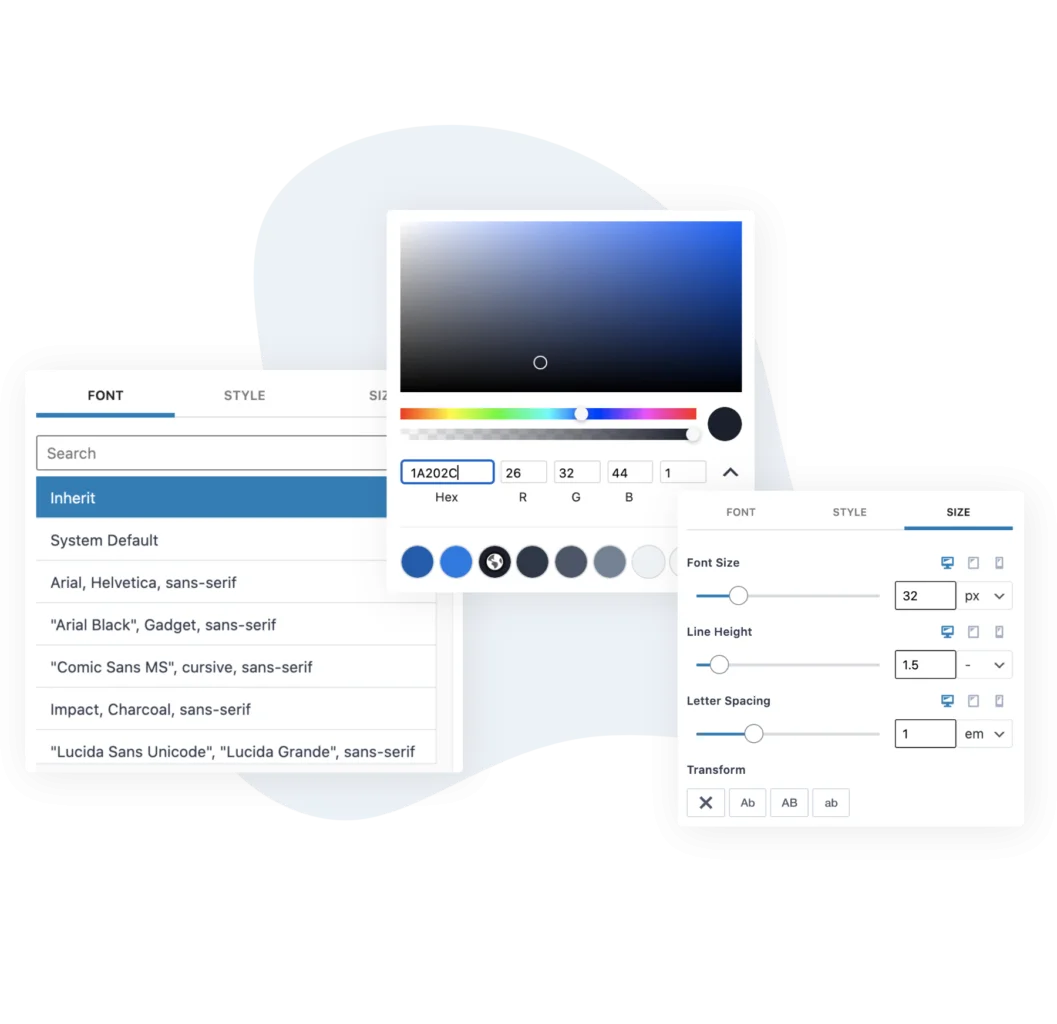 Customize, Blocks, and Responsive Design with Kadence typography settings